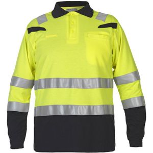 Hydrowear Marbella Fr Ast Polo Fluor Geel/Zwart maat S