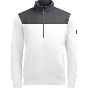FHB Rob Zip-Sweatshirt Anthraciet-Wit maat XS
