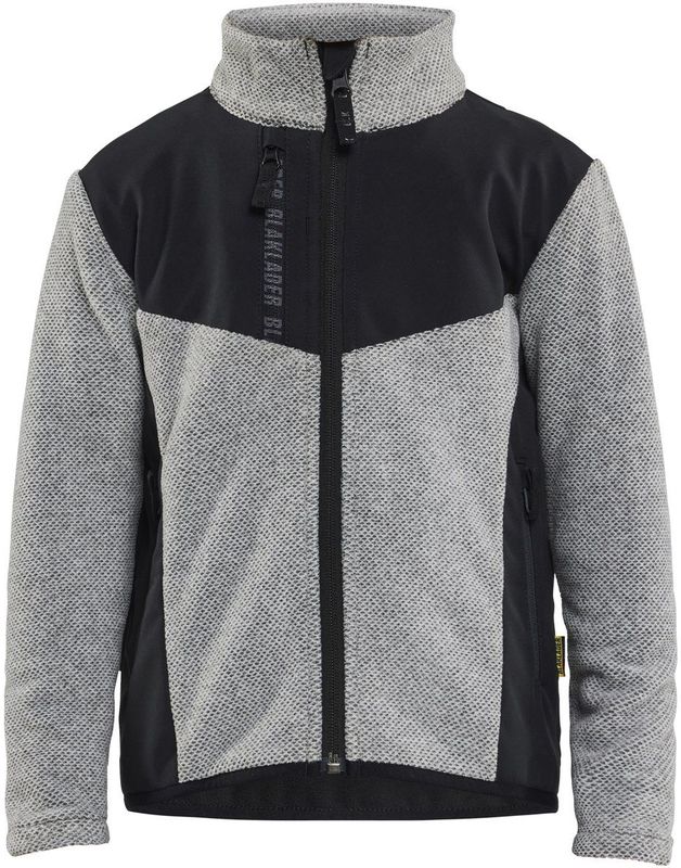 Blåkläder 5207-2536 Gebreid vest kids Grijs mêlee/Zwart maat 110/1