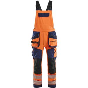 Blåkläder 2626-1648 High Vis Bretelbroek 4-weg stretch High Vis Oranje/Marineblauw maat C44