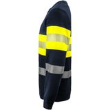 Projob - 6129 - Signalisatiesweater - Geel/Marine - ISO 20471 Klasse 1