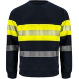 Projob - 6129 - Signalisatiesweater - Geel/Marine - ISO 20471 Klasse 1