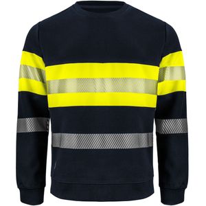 Projob - 6129 - Signalisatiesweater - Geel/Marine - ISO 20471 Klasse 1
