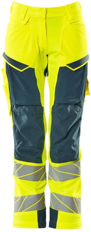 Mascot Accelerate Safe Broek met kniezakken 19078-511 - hi-vis geel/donkerpetrol