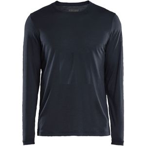 Blåkläder 3538-1743 T-shirt lange mouw merinowol Donker marineblauw maat 4XL