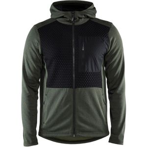 Blåkläder 3540-2533 Hoodie met hele rits Herfstgroen/Zwart maat XL