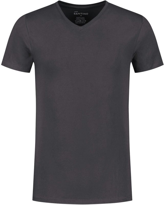 Santino Jazz V-neck T-shirt Graphite maat S