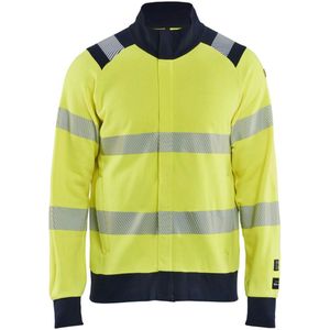 Blåkläder 3461-1762 Multinorm Sweatshirt met rits High Vis Geel/Marineblauw maat 4XL