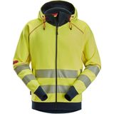 Snickers 2866 ProtecWork Arc Full Zip Hoodie Hoge Zichtbaarheid Klasse 3 High-Vis Geel/Marineblauw maat XS