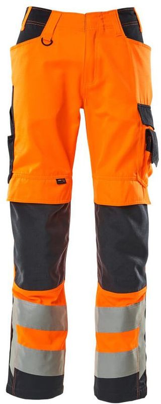 Mascot Safe Supreme Broek met kniezakken 20879-236 - hi-vis oranje/donkermarine
