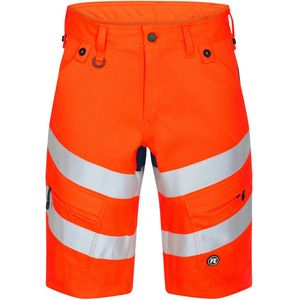 Engel Safety - 6546-314 - Werkshorts - Hi-vis Orange / Blue Ink