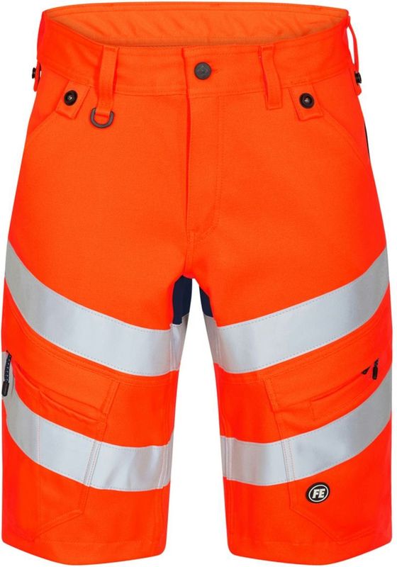 Engel Safety - 6546-314 - Werkshorts - Hi-vis Orange / Blue Ink