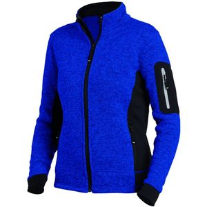 FHB MARIEKE Damesvest Tricotfleece, korenblauw-zwart
