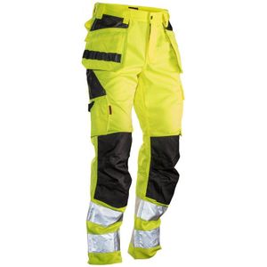 Jobman 2377 Hi-Vis Trousers Hp Geel/Zwart maat D096