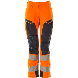 Mascot 19078-511 Dames Broek met kniezakken Hi-Vis Oranje/Donkermarine maat 82C56