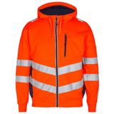 F. Engel 8025 Safety Sweat Cardigan Orange/Blue Ink maat L
