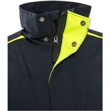 Fristads Softshell winterjack 4931 GSW Donker Marineblauw/Hi-Vis Geel maat S