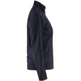 Blåkläder 3394-2526 Dames Service sweatshirt met rits Donker marineblauw/Zwart
