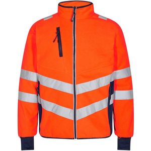 F. Engel 1192 Safety Fleece Jacket Orange/Blue Ink