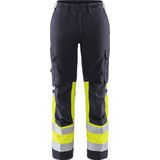 Fristads Flamestat high vis stretch broek dames klasse 1 2170 ATHF Hi-Vis Geel/Marineblauw maat 34