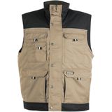 Dassy Hulst Tweekleurige bodywarmer Beige/Zwart