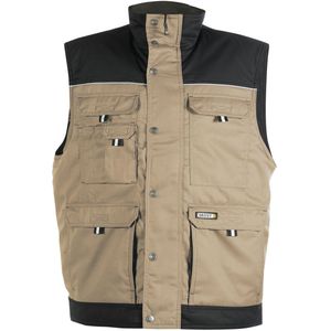 Dassy Hulst Tweekleurige bodywarmer Beige/Zwart