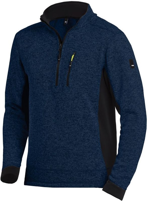 FHB - Patrick - Gebreide Fleece-Trui - Zwart