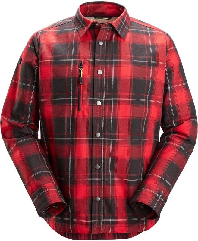 Snickers 8522 Isolerend shirt Chilirood/Zwart maat XS