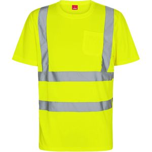 Engel - Safety T-shirt - Hi-vis Yellow - Met Borstzak - EN ISO 20471 Klasse 2