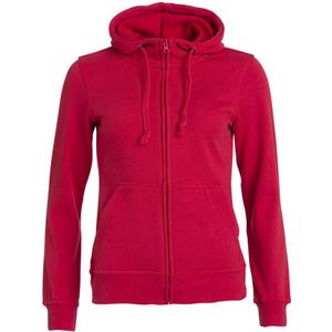 Clique Basic hoody full zip ds Rood maat M