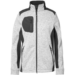Pro Wear by Id 0851 Cardigan gebreide fleece dames Grijs gemêleerd maat S