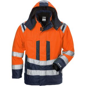 Fristads High vis Airtech® winterjack dames klasse 3 4037 GTT Hi-Vis oranje/marineblauw maat L