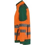 Dassy - Orlando - Hoge Zichtbaarheidsvest - Fluo-Oranje/Flessengroen