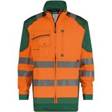 Dassy - Orlando - Hoge Zichtbaarheidsvest - Fluo-Oranje/Flessengroen