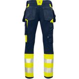 ProJob 6540 SIGNALISATIESTRETCHBROEK MET KNIEZAKKEN EN SPIJKERZAKKEN EN ISO 20471 KLASSE 1 646540 - Marine/Geel - C44