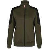 F. Engel 8825 Galaxy Sweat Cardigan Ladies Forest Green/Black maat L