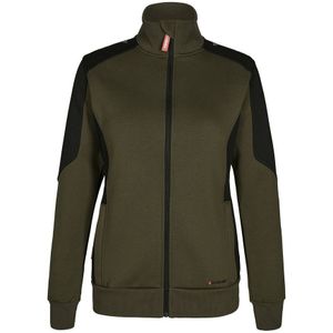 F. Engel 8825 Galaxy Sweat Cardigan Ladies Forest Green/Black maat L