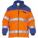 Hydrowear Fulda Fleecejack Oranje/Kobalt maat L