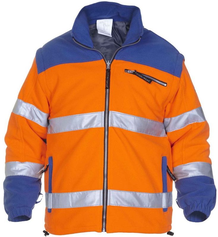 Hydrowear Fulda Fleecejack Oranje/Kobalt maat L