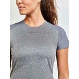 Craft Adv Essence Ss Slim Tee Dames Dark Grey Melange maat M