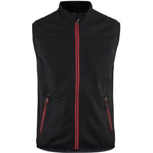 Blåkläder 3850-2516 Softshell Bodywarmer Zwart/Rood