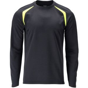 Mascot - 21581-327 T-shirt Lange Mouwen - Donkermarine/Hi-Vis Geel - Modacryl/Katoen/Polyester