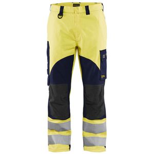 Blåkläder 1588-1512 Multinorm werkbroek Inherent High Vis Geel/Marineblauw maat C146