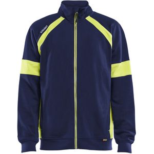 Blåkläder 3567-1158 Sweatshirt visible met rits Marine/High Vis Geel maat 4XL