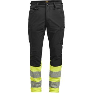 Jobman 2328 Hi-Vis Service Trousers Stretch Heren Zwart/Geel maat C50