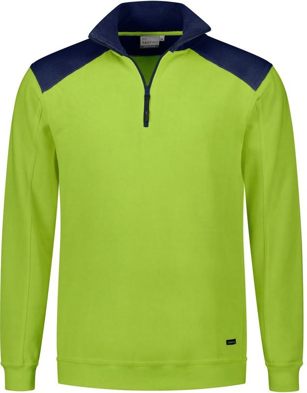 Santino Tokyo Zipsweater Lime / Real Navy maat S