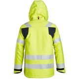 Snickers 1163 ProtecWork Isolerend Jack met Capuchon High-Vis Klasse 3 High-Vis Geel/Marineblauw