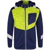 F. Engel 8870 Cargo Knit Cardigan Blue ink/Yellow maat L