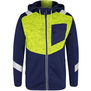 F. Engel 8870 Cargo Knit Cardigan Blue ink/Yellow maat L