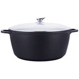 Kookkunst Holland braadpan met glazen deksel marmeren coating  - Ø 40 cm